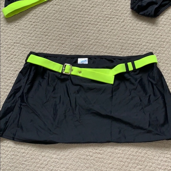 NEW La Vie En Rose 3 piece swimsuit black/green - Picture 9 of 12